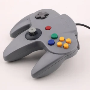 Nintendo 64 kompatibler Controller mit Originalanschluss und schwarzem Kabel