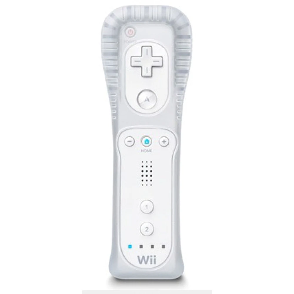 Wii-Controller kompatibel mit integriertem Motion Plus in Weiß