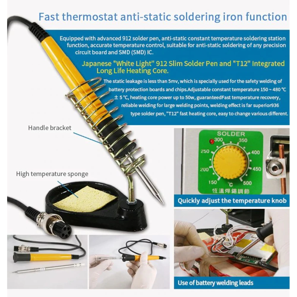Sunkko 709AD+ 220V Punktschweißgerät mit Lötkolben für 18650 Lithium-Akku