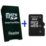 MS Pro Duo Adapter MicroSD 16GB – Adapter und MicroSD für PSP
