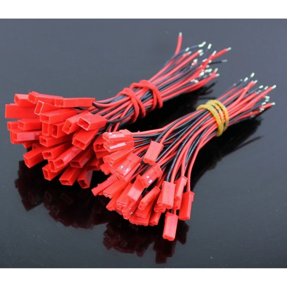 20er-Set JST-Steckverbinder mit Kabel (10x Buchse + 10x Stecker) für Drohnen und RC