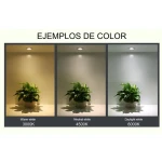 Panel LED Slim 120x30cm 48W 4500lm marco plata en ambiente de oficina iluminado
