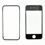iPhone 4 Glasdisplay Schwarz mit Kleberahmen zur Reparatur