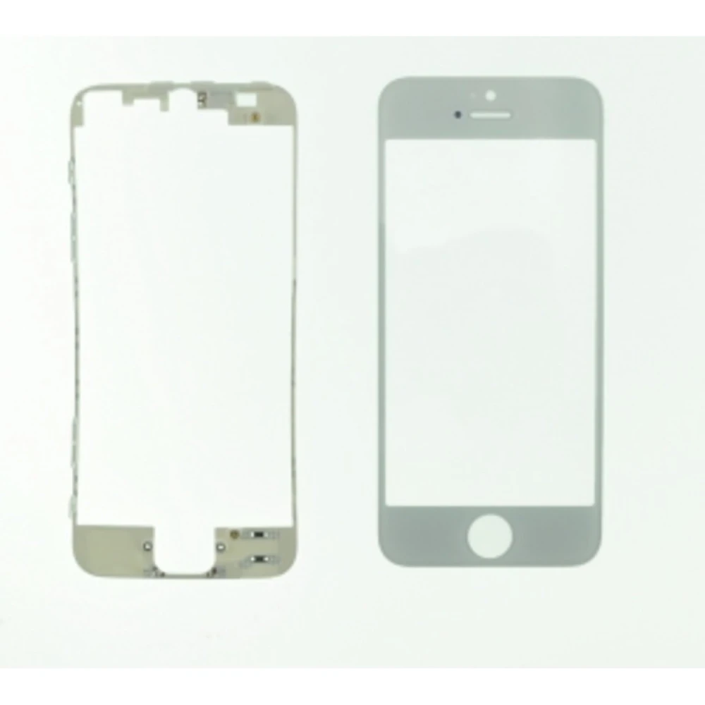 iPhone 5 Glasdisplay Weiß mit Kleberahmen für Reparatur