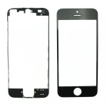 iPhone 5s Glasdisplay Schwarz mit Kleberahmen zur Reparatur
