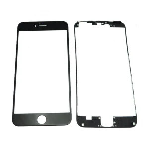 iPhone 6 Plus Glasdisplay Schwarz + Kleberahmen zur Reparatur