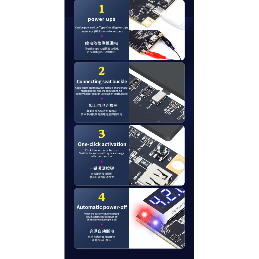 Mechanic BA27 Batterie-Aktivierungsplatine für iPhone und Android