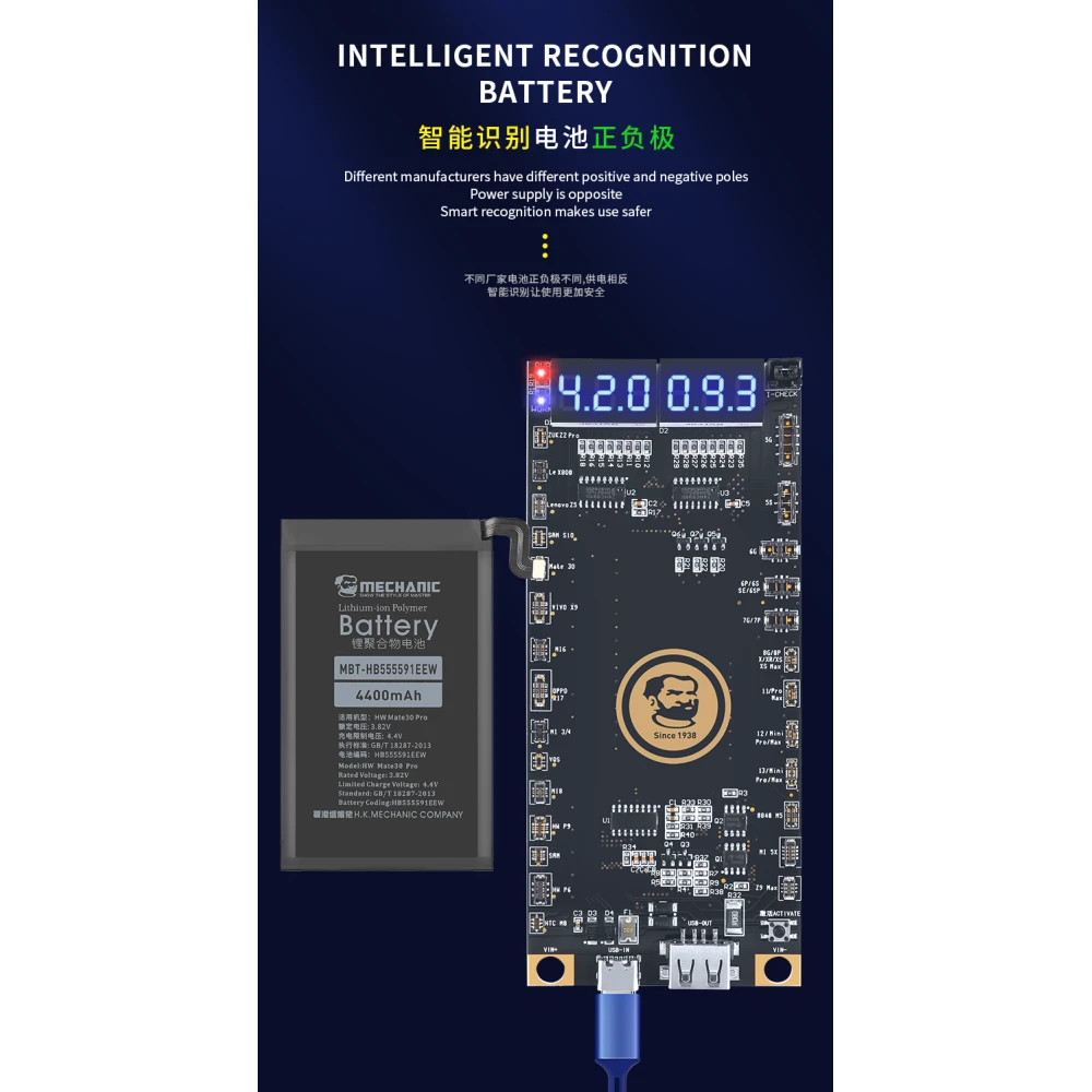 Mechanic BA27 Batterie-Aktivierungsplatine für iPhone und Android