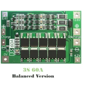 Balancierte PCB 3S 60A Schutzplatine für Lithium-Akku