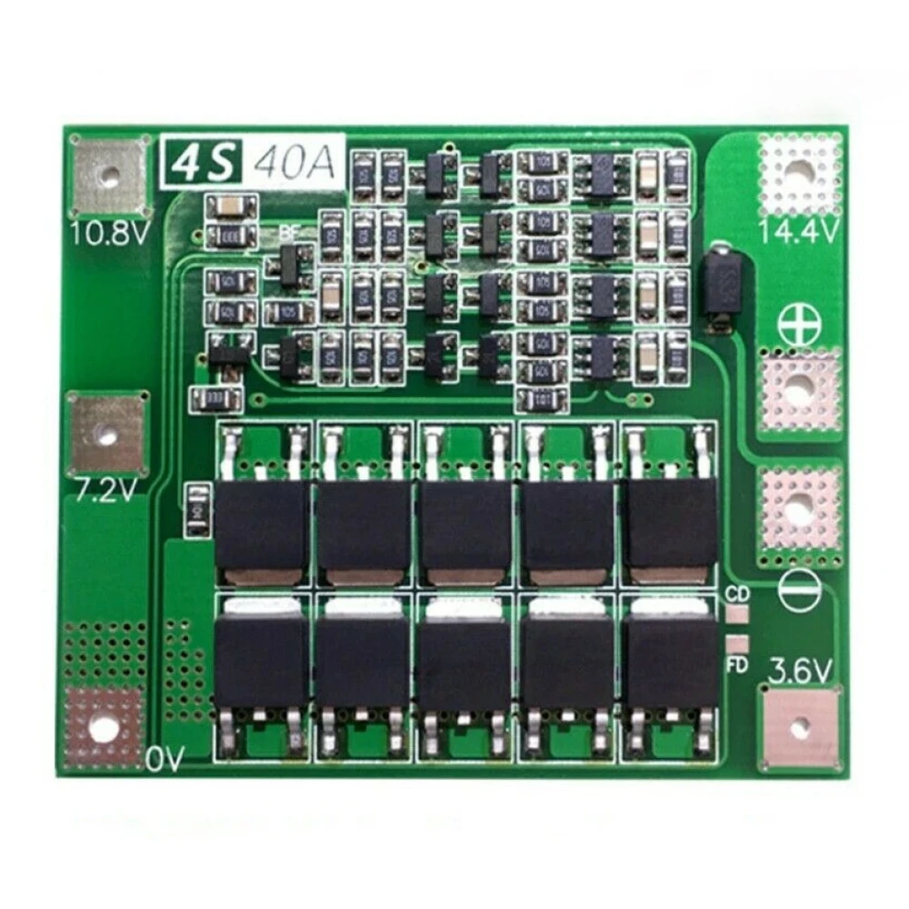 PCB-Schutzplatine 4S 40A für Lithium-Akku, verbesserte Version