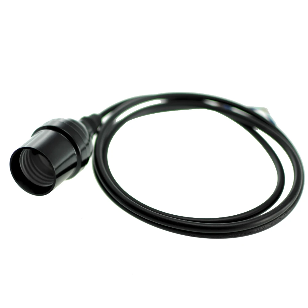 Detalle del cable de 1,1 metros y soporte del portalámparas industrial vintage Edison E27 Modelo B1