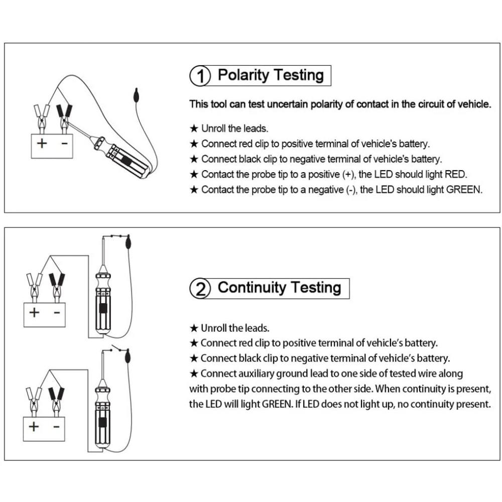 DY18 Auto-Stromprüfer 12V und 24V für die elektrische Diagnose