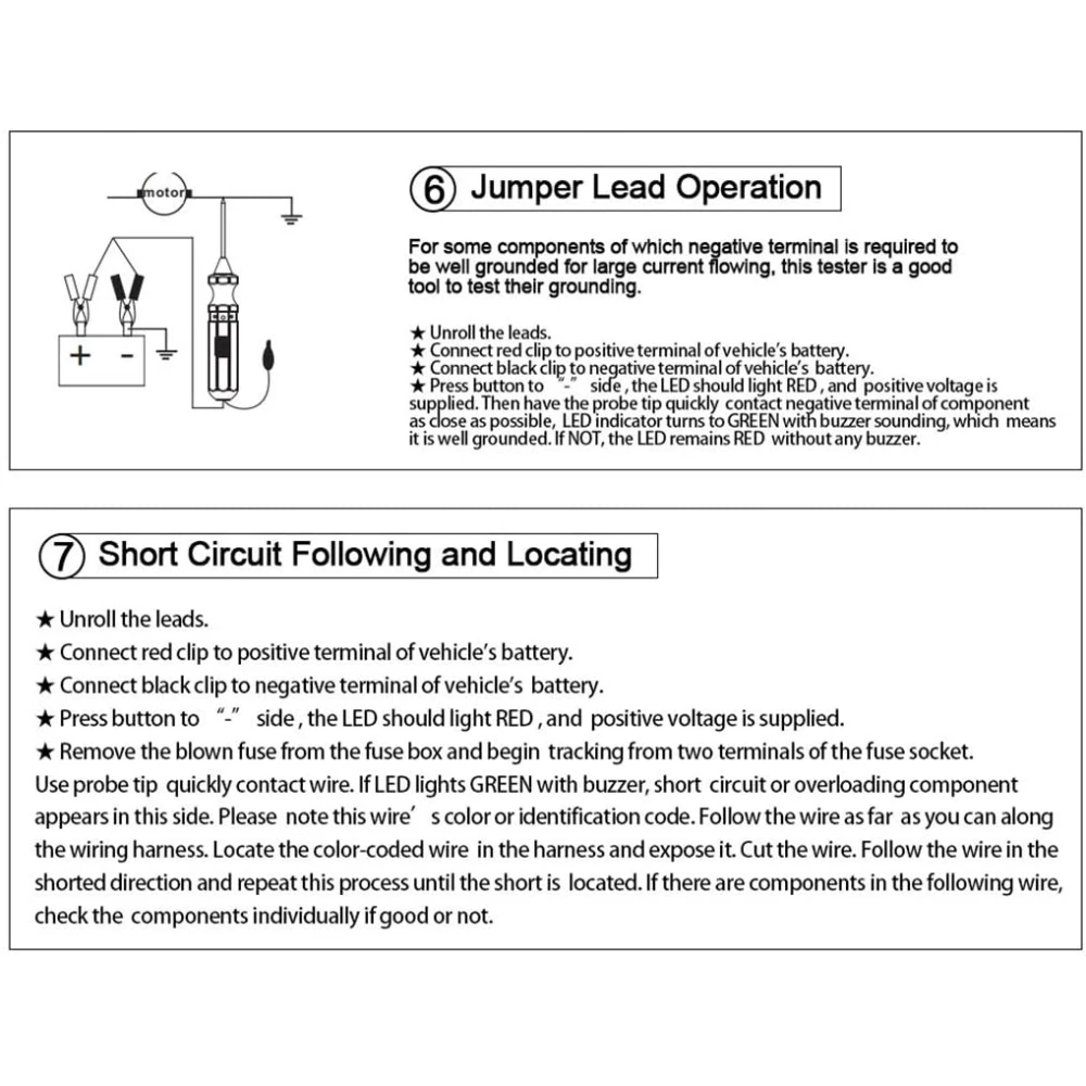 DY18 Auto-Stromprüfer 12V und 24V für die elektrische Diagnose