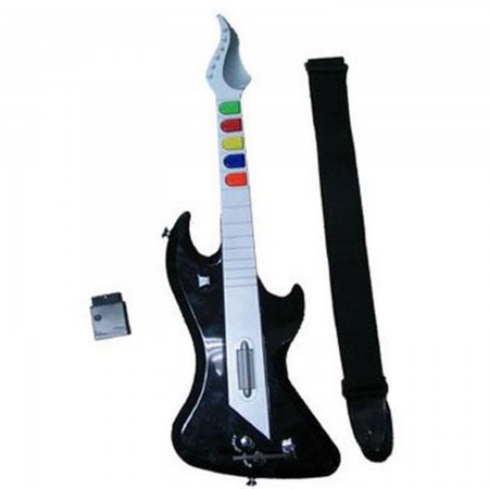 PS2 Kabellose E-Gitarre (kompatibel Guitar Hero I, II y III) PC COMPUTER & SAT TV  3.00 euro - satkit