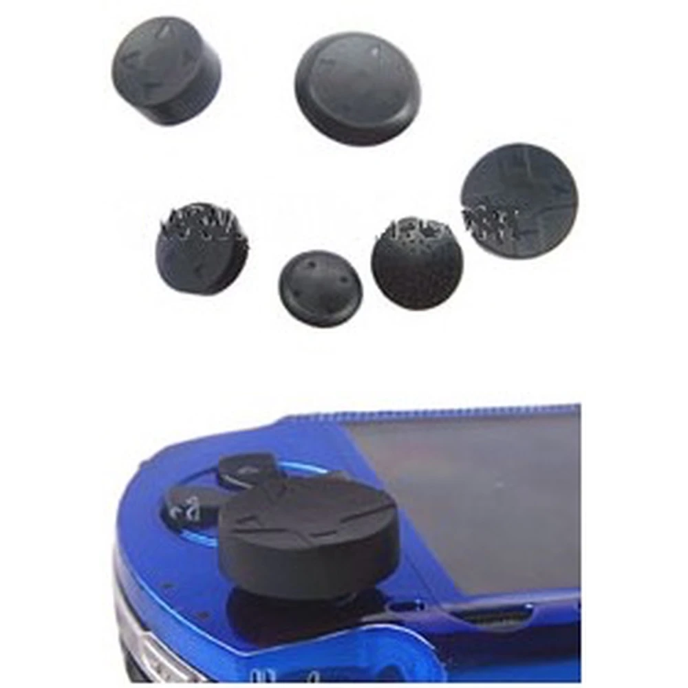 PSP Analog Stick Armor 6in1 Kit Schwarz für Reparatur und Austausch
