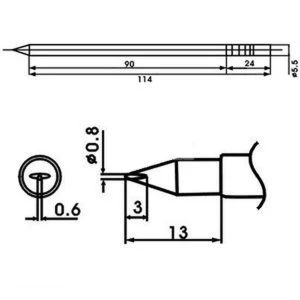 Aoyue LF-08LD Lötkolbenspitze mit Heizelement für Lötstationen