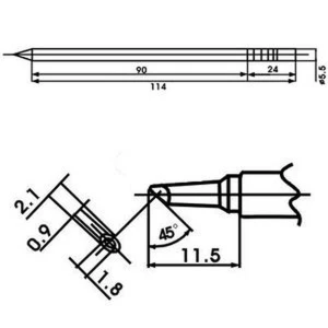Aoyue LF-2BCM Lötkolbenspitze mit Heizelement für Lötstationen