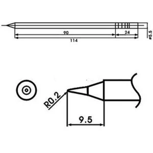 Aoyue LF-I Lötspitze mit Heizelement - Original Ersatzteil