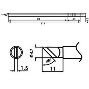 Aoyue LF-K Lötkolbenspitze mit Heizelement - Originalersatz
