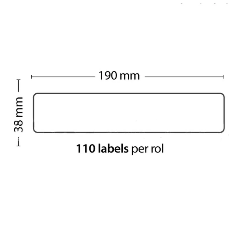 110er Klebeetiketten kompatibel mit Dymo 99018, 190mm x 38mm