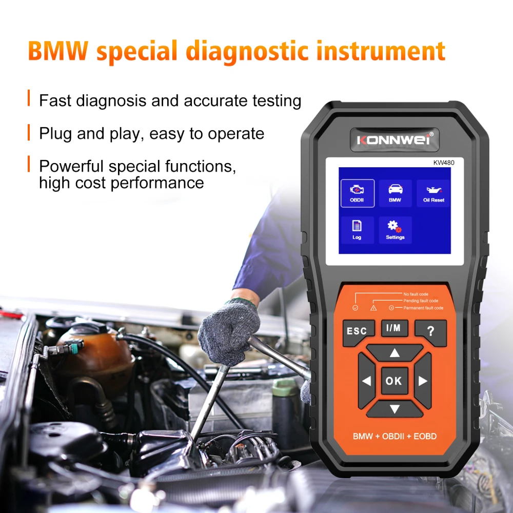 BMW Diagnosegerät Konnwei KW480 - OBD2-Scanner für BMW