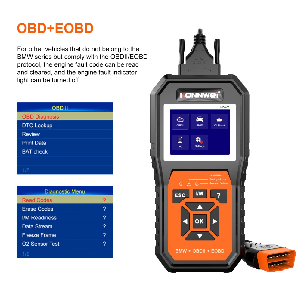 BMW Diagnosegerät Konnwei KW480 - OBD2-Scanner für BMW