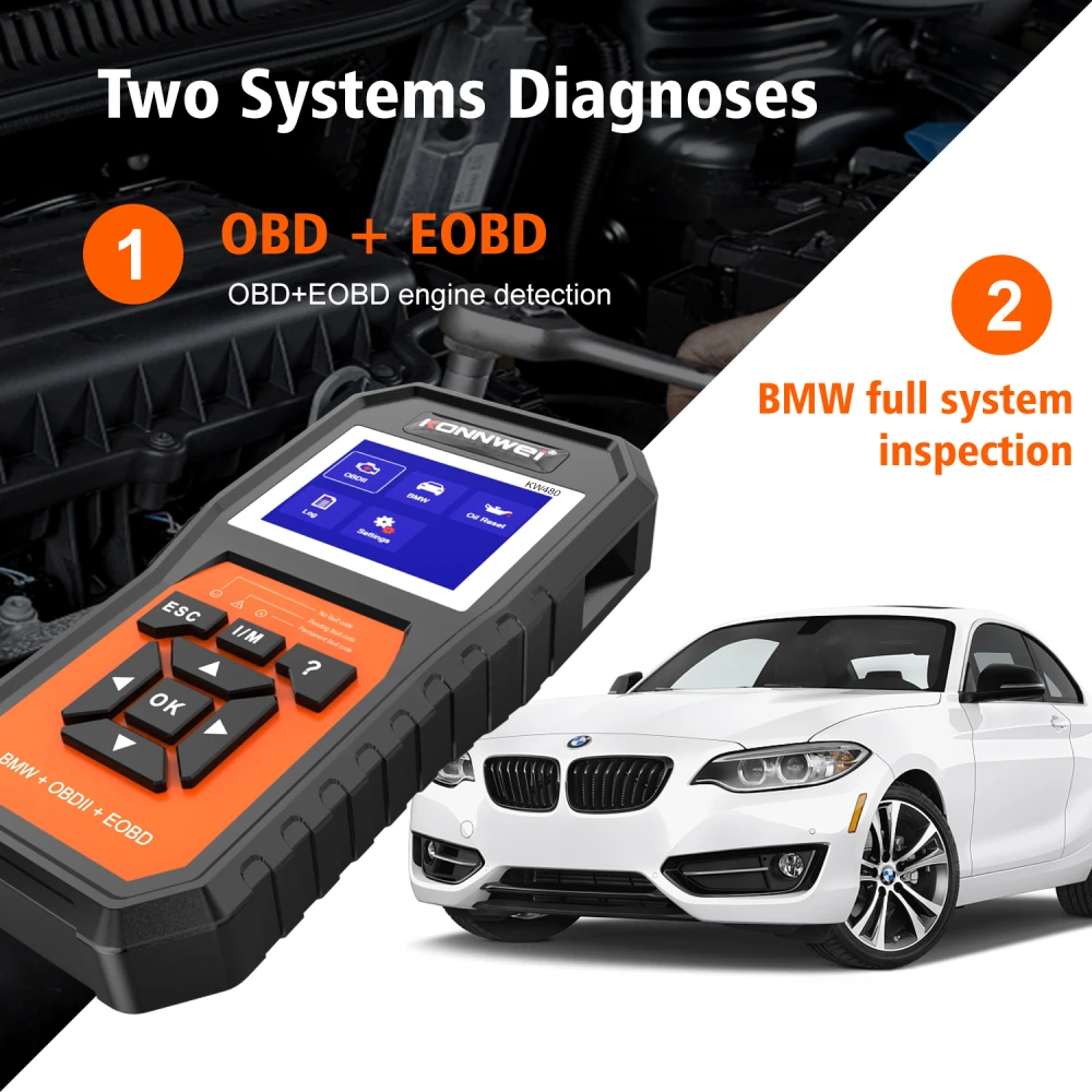 BMW Diagnosegerät Konnwei KW480 - OBD2-Scanner für BMW
