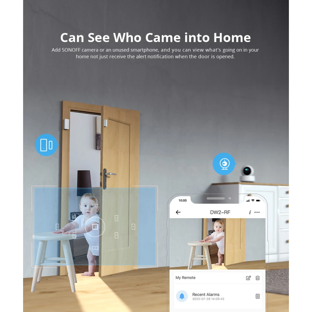 SONOFF DW2 RF Funk-Tür-/Fenstersensor für die Haussicherheit