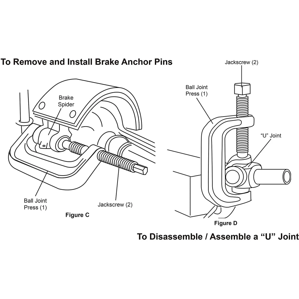 10-tlg. Set Kugelgelenk- und Silentblock-Ausdrücker 4x4