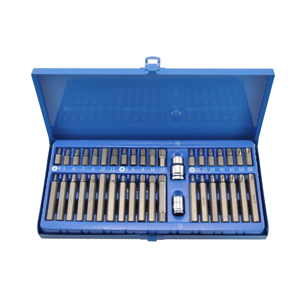 40-tlg. Torx-Bit-Set für Sechskantschrauben 1/2'' 3/8'' Auto