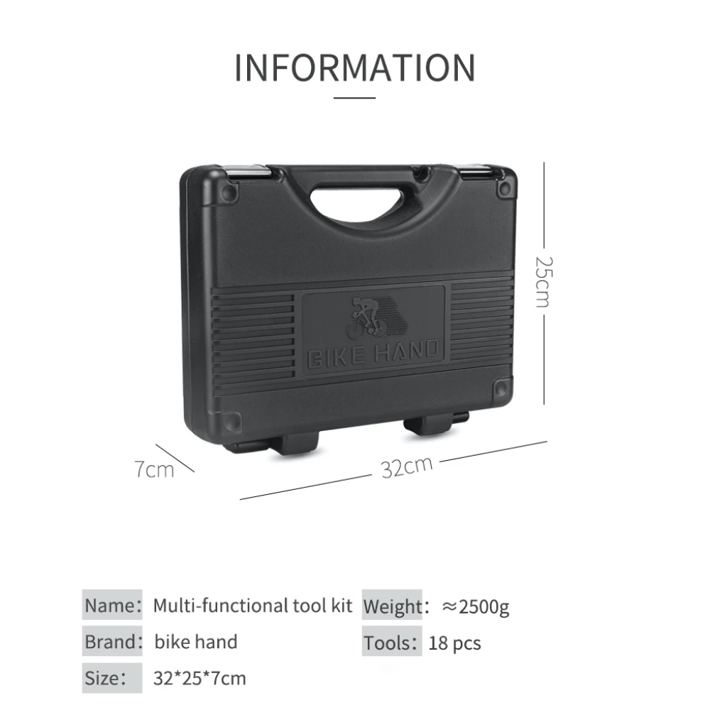 Bikehand Fahrrad-Werkzeugset 18-in-1 – Multifunktions-Set