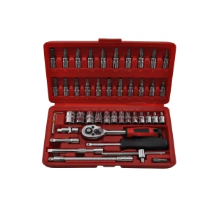 1/4 Zoll Steckschlüssel-Set 46-teilig TSX TOOL für Auto und Heimwerken