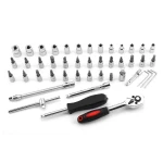 1/4 Zoll Steckschlüssel-Set 46-teilig TSX TOOL für Auto und Heimwerken