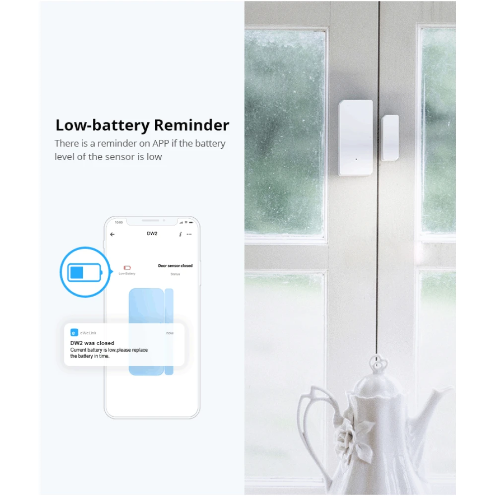 SONOFF SDW2 WLAN Tür- und Fenstersensor kabellos