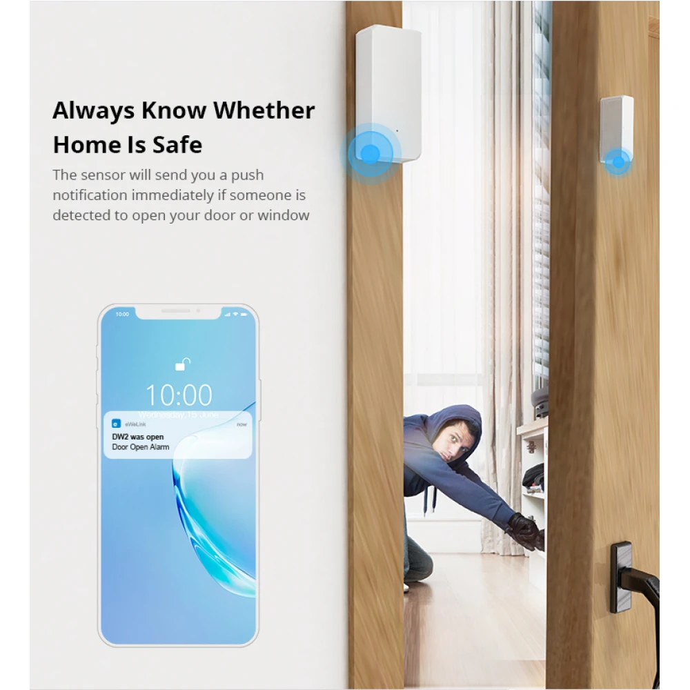 SONOFF SDW2 WLAN Tür- und Fenstersensor kabellos