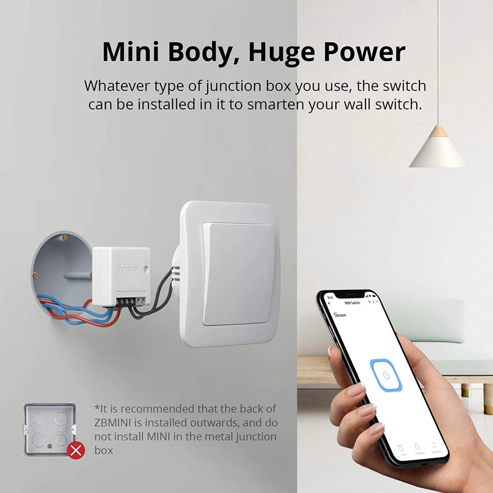 SONOFF ZBMINI ZigBee Mini-Smart-Schalter für 2-Wege-Lichtsteuerung