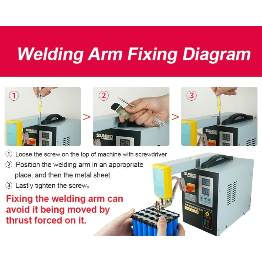 Detalle del cabezal magnético móvil de la SUNKKO 738AL