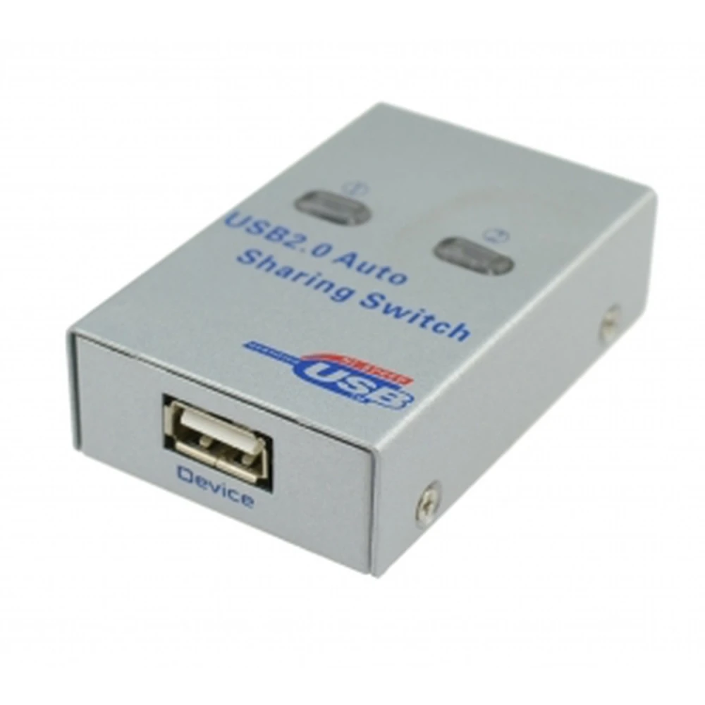 USB-Umschalter mit 2 Ports zum Teilen eines USB-Geräts zwischen 2 PCs
