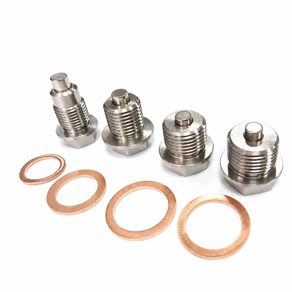 Magnetischer Ölablassschrauben Edelstahl M20 x 1,5 mit Dichtung - Ölwanne Auto Motorrad