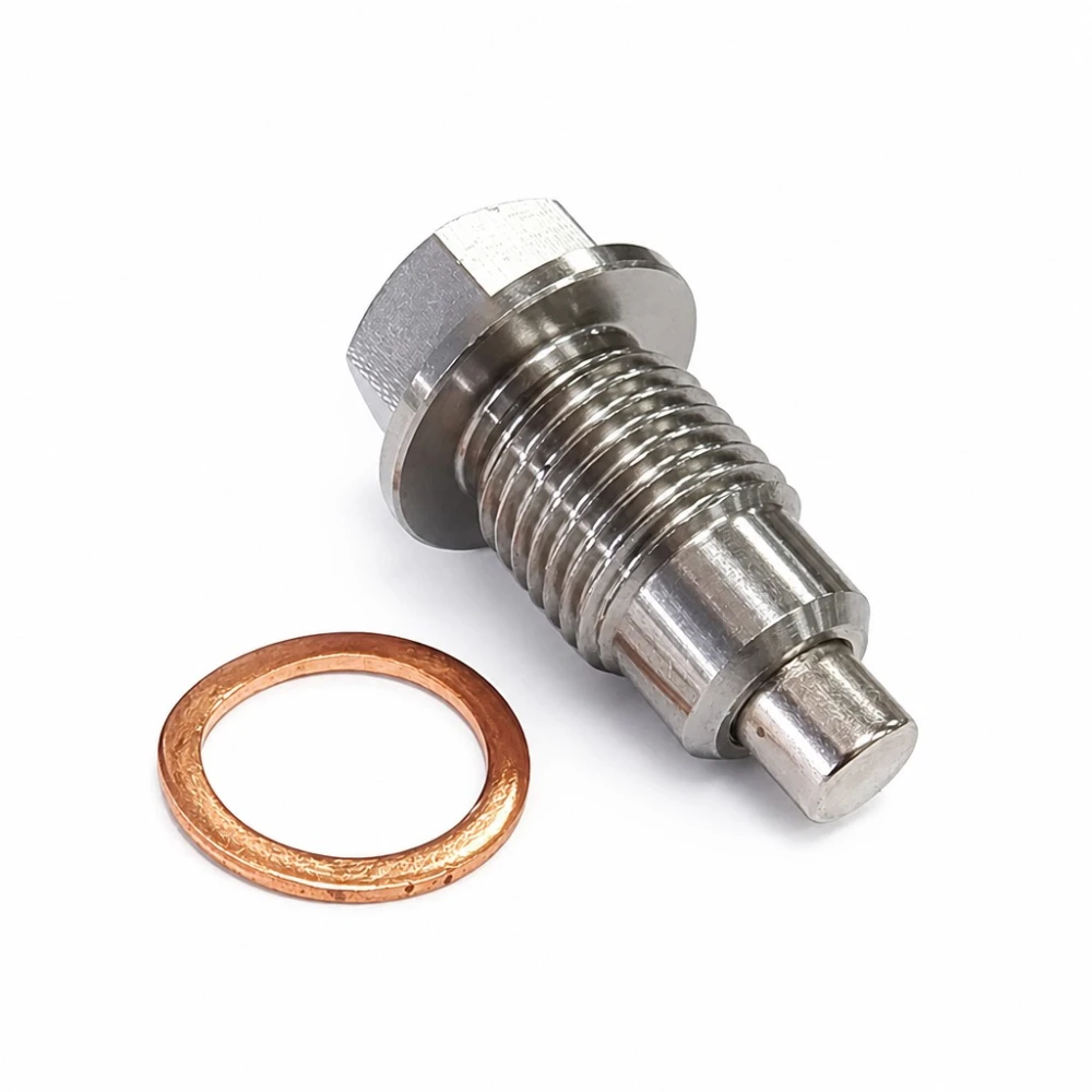 Magnetischer Ölablassschrauben Edelstahl M20 x 1,5 mit Dichtung - Ölwanne Auto Motorrad