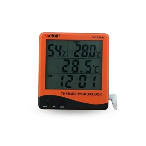 Digitales Thermometer mit Außensonde Victor VC230A mit Hygrometer und Alarm