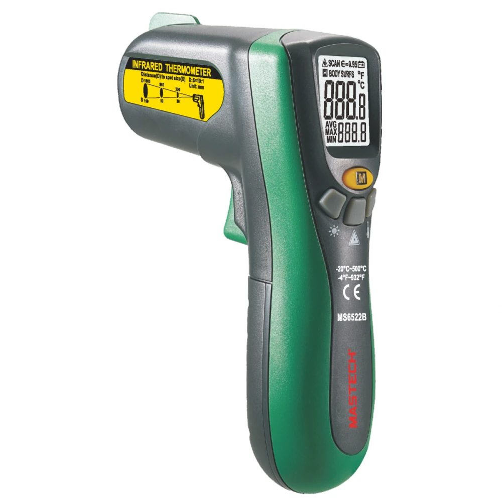 Infrarot-Thermometer Mastech MS6522B mit Laser (-20°C bis +500°C)