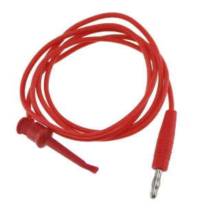 Tl22080 Prüfkabel mit Haken und Bananenstecker 1 Meter 16AWG rot Satkit