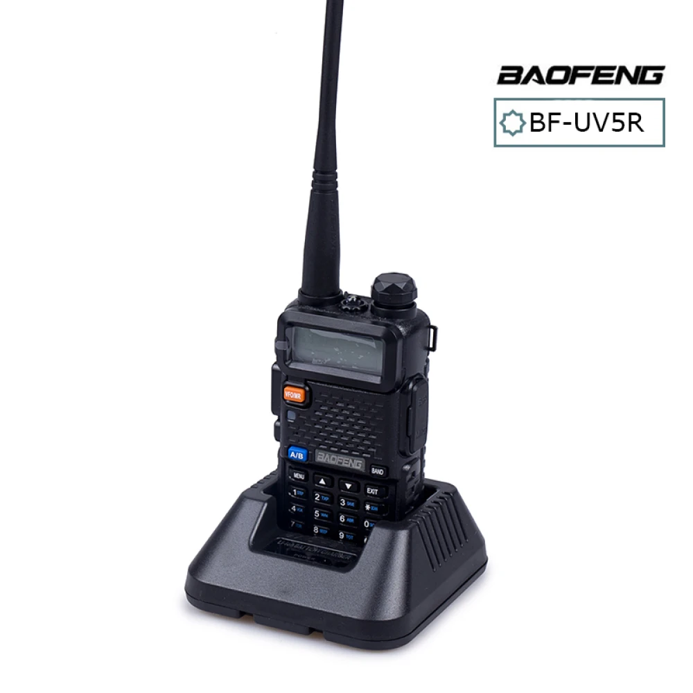 Baofeng UV-5R 8W Funkgerät mit Ohrhörer und Dualband VHF/UHF