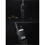 Walkie Talkie Baofeng UV82 con correa de mano y clip para sujeción